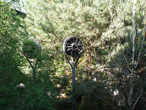 © Transsolar/Raintime Expo Austria zeigt eine Turbine in einem Wald