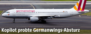 Das Unglücksflugzeug der Germanwings auf einem Flughafen