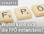 FPÖ-Schriftzug aus Buchstabenblöcken
