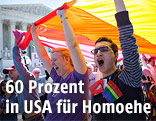 Homosexuellenehe-Unterstützer bei einer Demonstration in Washington DC