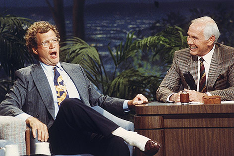 David Letterman und Johnny Carson, 1991