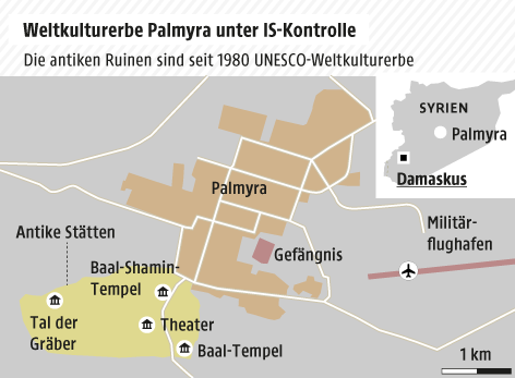 © APA/ORF.at Karte von Palmyra