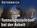 Bauarbeiten in einem Tunnel