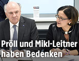 Nieder&ouml;sterreichs Landeshauptmann Erwin Pr&ouml;ll und Innenministerin Johanna Mikl-Leitner