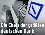 Deutsche-Bank-Logo vor Hochh&auml;usern