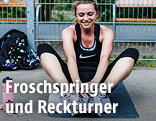 Sportlerin beim Dehnen