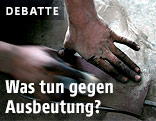 Schmutzige H&auml;nde eines Arbeiters
