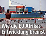 Cargoschiff in Lagos