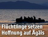 Fl&uuml;chtlinge in einem Boot