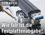 Festplatte und USB-Stick