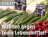 Gemüse auf einem Marktstand