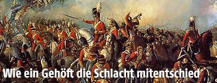 Teil des Gemäldes "Schlacht von Waterloo" von William Sadler