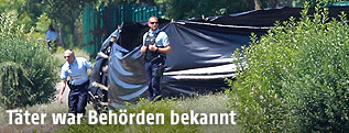 Ermittler am Tatort nahe Lyon
