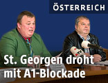 Pressekonferenz der Parteienvertreter St. Georgens zum Thema "Asyl: Weitere Protestma&szlig;nahmen gegen &Uuml;berbelegung von Thalham"