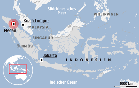 Karte von Indonesien