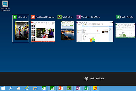 © Microsoft Screenshot des neuen Windows 10
