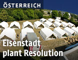 Zeltlager am Gel&auml;nde der Landespolizeidirektion Eisenstadt