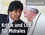 Papst Franziskus und Präsident von Bolivien Evo Morales