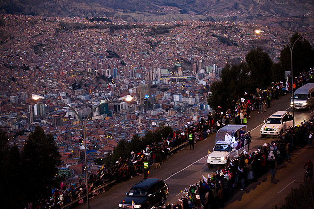 © AP/Rodrigo Abd Papst Franziskus in La Paz, Bolivien