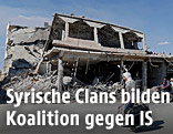 Zerstörtes Gebäude in Kobane