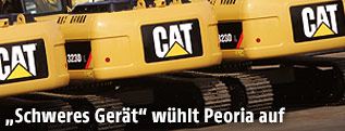Kettenbagger der Marke Caterpillar