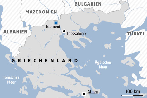 Griechenlandkarte inklusive Grenzländer