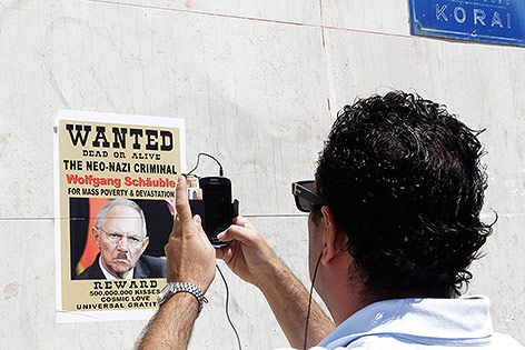 Plakat von Schäubler in Athen