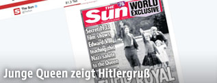 Junge Queen Elizabeth II. beim Hitlergruß