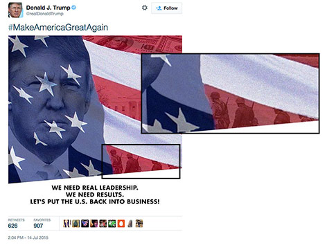 © Screenshot Twitter (Montage) Screenshot eines Tweets von Donald Trump