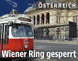 Straßenbahn vor der Wiener Staatsoper