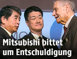 Mitsubishi-Manager Hikaru Kimura entschuldigt sich beim ehemaligen US-Zwangsarbeiter James Murphy