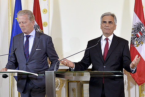 Reinhold Mitterlehner und Werner Faymann
