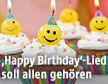Cupcake mit Kerze
