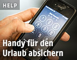 Sicherheitscode auf einem Handy