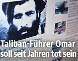 Computerbildschirm zeigt ein Archivbild von Mullah Mohammed Omar