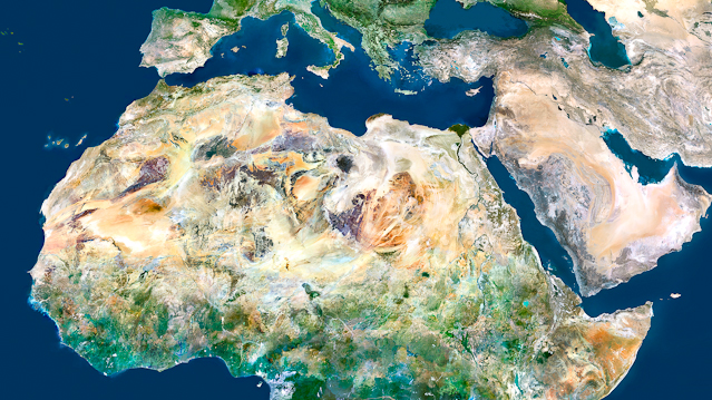 © Corbis/Science Photo Library Satellitenbild von Nordafrika