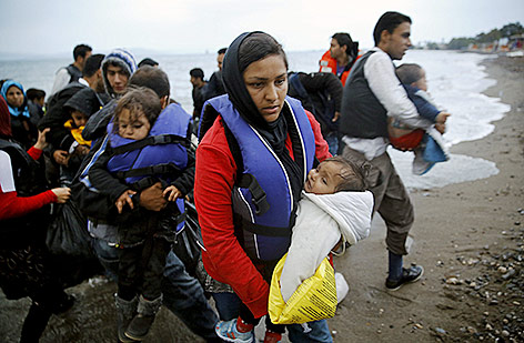 © Ruters/Yannis Behrakis Flüchtlinge kommen auf der griechischen Insel Kos an