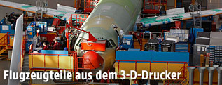 Airbus A320 wird in Produktionshalle gefertigt