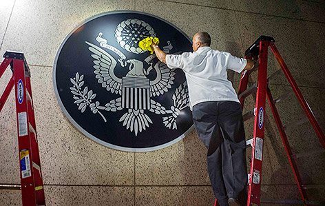 © APA/AP/Ramon Espinosa Das Emblem des US-Außenministeriums