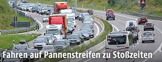 Stau auf der Autobahn