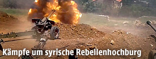 Syrische Armee feuert eine Rakete ab