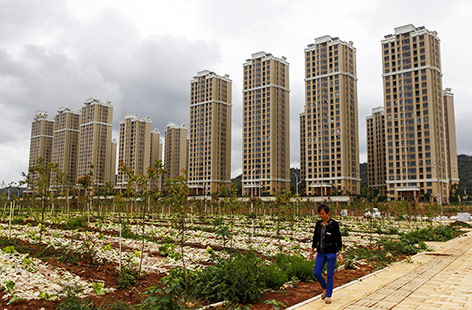 Neu gebaute Wohnblöcke in China