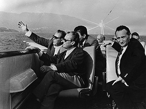 © AP/Fritz Reiss Leonid Breschnjev, Willy Brandt und Egon Bahr