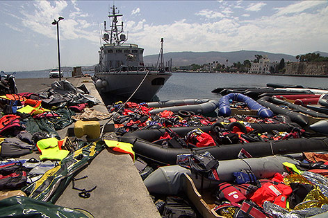 © ORF Schlauchboote im Hafen von Kos