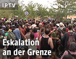Flüchtlinge an der griechisch-mazedonischen Grenze