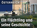 Asylwerber vor dem Asylwerberheim „Haus Bethanien“