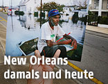 Bilder vor und nach Hurrikan Katrina