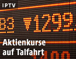Aktienkurse auf einem Bildschirm