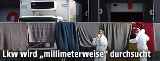 Lkw der Schlepper in Nickelsdorf