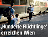 Fl&uuml;chtlinge am Wiener Westbahnhof